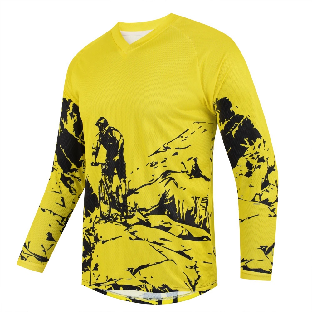 Outdoor Sportswear - Erkek Açık Hava Dağ Bisikleti Baskılı