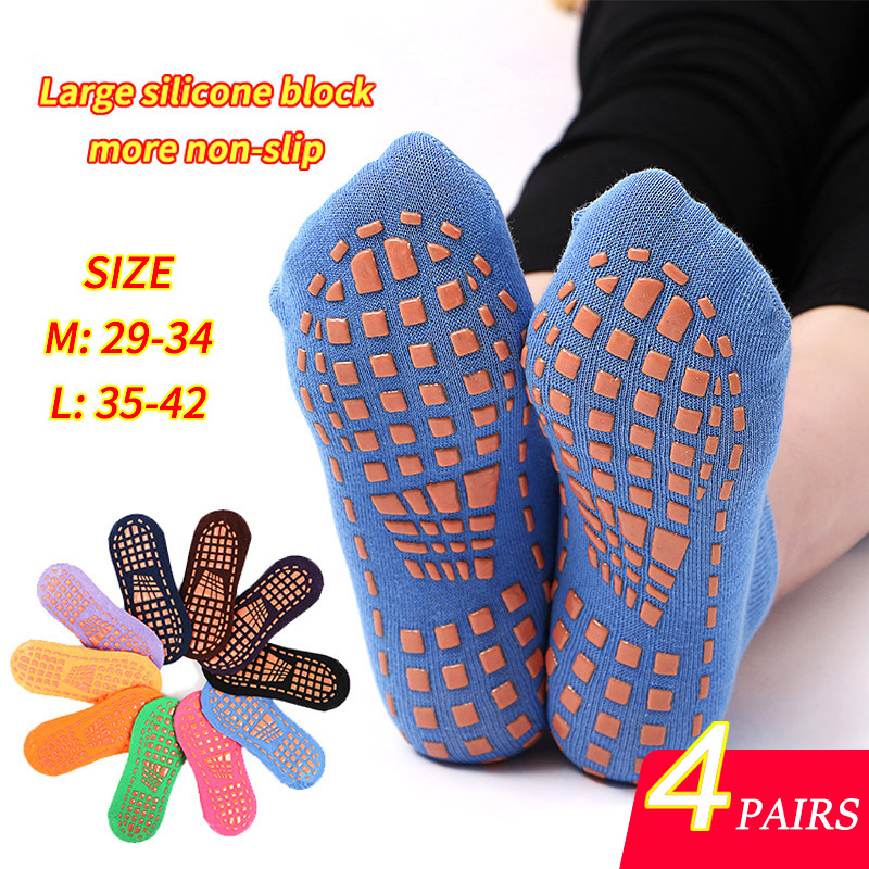 Trampoline Park Sock - 4 çift Yoga Pilates Trambolin Kadın