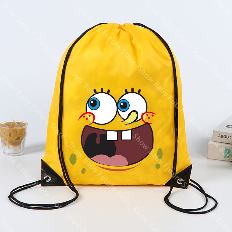 Outdoor Sport Backpack - 43x34CM Spongebobs İpli Çanta Erkekler için
