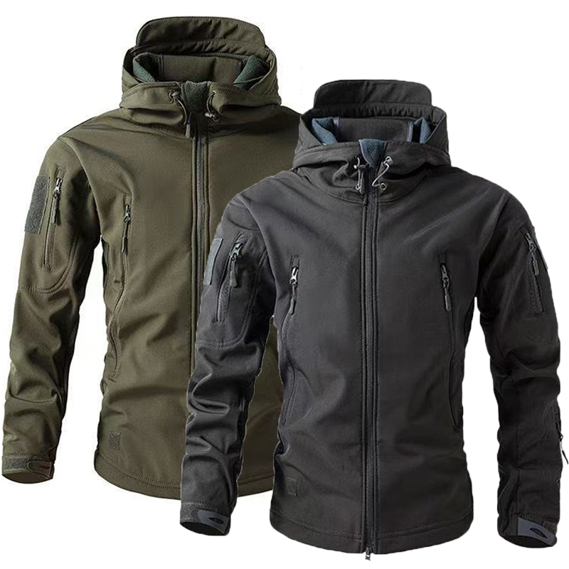 Outdoor Sport Waterproof Jacket - Erkek Kış Sonbahar Sıcak Softshell Polar